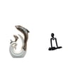 thumbnail image 1 of escultura blanca plateada,Estatua de delfín de cerámica,escultura blanca plateada,decoración abstracta arte moderno mueble acento,Figura de escritorio,Escultura abstracta de pensador para la, 1 of 8