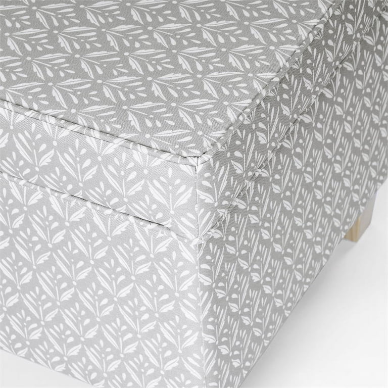 HomePop Square Storage Ottoman, Gray Diamond Print photo 8