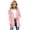 v#21Pink40, variant on Rggeeun Toddler Girl Blouse Solid Color Hooded Long Sleeve with Adjustable Drawstring Zip-Up Cardigan Striped Lining Jacket for Fall Travel Party Classic Tops,Green,9-10 Years