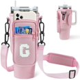 thumbnail image 1 of wonima44 Stanley 40 oz tumbler holder with strap - Personalized, Monogrammed Gift for Women; Ideal for Travelling, Hiking, 1 of 1