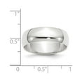 thumbnail image 3 of 10k White Gold 7mm Half Round Wedding Band Size 8.5 1WHR070, 3 of 4