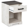 thumbnail image 3 of Signature Design by Ashley Shawburn One Drawer Night Stand, White/Dark Charcoal Gray, 3 of 7