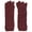 Burgundy, variant on Womens Long Soft Plush Blue Cable Knit Winter Gloves