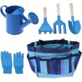 thumbnail image 1 of Un juego de 6 herramientas de jardinería infantil - con bolsas robustas, aspersores, guantes, palas, herramientas de jardinería infantil. azul Zefei Wu 9024735021254, 1 of 5
