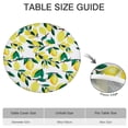 thumbnail image 6 of Yellow Lemon Fruit Branches White Pattern Round Fitted Tablecloth with Elastic Edge,Dining Table Cover Waterproof,Outdoor Round Tablecloth for Camping,Dining,Indoor and Outdoor, 6 of 7