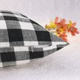thumbnail image 4 of Uxcell Set of 2 Linen Decorative Throw Pillow Covers for Sofa Home Bedroom Black Grid 18" x 18", 4 of 6