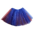 thumbnail image 6 of Byoo Toddler Girl Glitter Tulle Tutu Skirt Block Color Elastic High Waist Skirts Elegant Soft Daily Skirt for Kids, 6 of 8