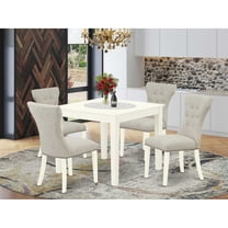 East West Furniture Dining Room Set Linen White, OXGA5-LWH-35