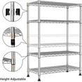 thumbnail image 4 of M MZG 4 Tier Wire Shelving,Adjustable Metal Shelves,13.7"D x 23.6"W x 53.4"H,for 1000 LBS Capacity,Kitchen Pantry Home,Chrome, 4 of 8