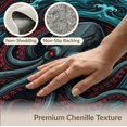 thumbnail image 6 of ODIKA 2'x3' Washable Throw Rug Non-Slip, Low Profile, Flatwoven, Easy Care Rum Gothic Doormat Nautical Cephalopod Stormy Waves Eerie Deep for Hallway, Study Room, 6 of 7