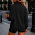 thumbnail image 6 of Mock Neck Sweatshirt for Women Solid Color Button Long Sleeve Loose Relaxed Fit Casual Lightweight Ribbed Cuffs Cozy Classic Everyday Fall Winter Pullover, 6 of 9