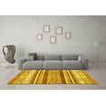 thumbnail image 3 of Ahgly Company Indoor Rectangle Abstract Yellow Modern Area Rugs, 3' x 5', 3 of 4
