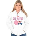 thumbnail image 3 of Dubble Bubble Size Matters Joke Zip Up Hoodie Men's Women's Brisco Brands M, 3 of 6