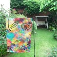 thumbnail image 1 of ABPHQTO Fantasía jardín flores hojas libélulas decoración jardín bandera 70x100 cm, 1 of 1