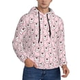 thumbnail image 2 of Pofeuu Cute Rabbit Print Mens Casual Hooded Collar Drawstring Hoodies Pullover Sweatshirts Casual Long Sleeve Shirts-XX-Large, 2 of 7
