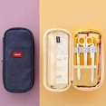 thumbnail image 4 of Student Large Capacity Double Layer Retractable Pencil Case Simple Style Girl Boy Junior High School High School Students Tote Stationery Box, 4 of 5