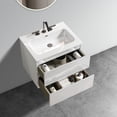 thumbnail image 2 of 24-inch Glossy White Floating Bathroom Vanity with Eco-friendly E1 Grade Boards, 2 of 5
