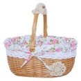 thumbnail image 3 of Wicker Picnic Basket Set for 2-3 People - With Lid, Handle & Washable Lining, Includes Cutlery for Outdoor, Camping & Holiday Gatherings, 3 of 6