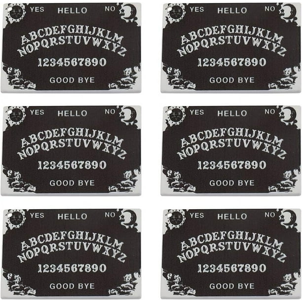 1 caja de 10 amuletos de resina para adivinación, amuletos mágicos, tablero de ouija gótico negro, planchette con mensaje metafísico, amuletos de tarot