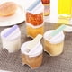 thumbnail image 5 of Inteprter Tarro de plástico apilable para especias, 5 uds., transparente, de doble cubierta, para almacenamiento de alimentos, cocina, caja de Cocina y Comedor, 5 of 6