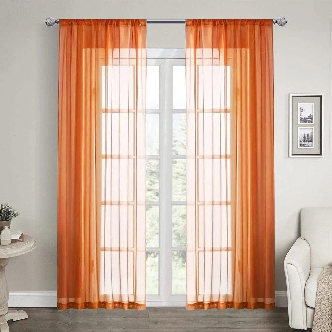 Sheer Curtains , See Through Voile Window Curtains ，