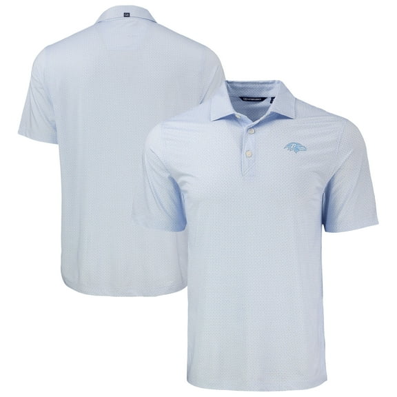 Men's Cutter & Buck  Powder Blue Baltimore Ravens Pike Eco Diamond Dot Print Recycled Big & Tall Polo