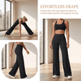 thumbnail image 6 of Olaglory Flare Leggings for Women Bootcut Yoga Pants Women, No Front Seam, High Waist, Tummy Control, Buttery, Booty Lifting for Casual Workout Gym, Black, 6 of 7
