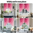 thumbnail image 4 of Swag Curtains Valances for Windows, Rosy Pink Valentine's Day Short Kitchen Window Curtains Over Sink, Beach Coastal Abstract Ocean Waves Cafe Curtains Panel Set Of 2,Rod Pocket, 36 Inches Length, 4 of 8