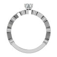 thumbnail image 3 of Circle and Hexagon Design Round Brilliant Diamond Rings 14K White Gold 0.70 CT TW (G,SI1), 3 of 5