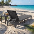 thumbnail image 4 of Costway 2 PCS Lounge Chair Chaise Recliner Weather Resistant Adjustable Gray, 4 of 10