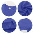 thumbnail image 4 of MIXUE Womens Summer Tops Solid Color Round Neck Short Sleeve Vintage Loose Shirts For Women T-shirts Sportwear,Blue,XXL, 4 of 4