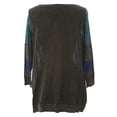 thumbnail image 2 of August Silk Women's Colorblock Metallic 3/4 Sleeve Sweater Medium Cool Combo, 2 of 2