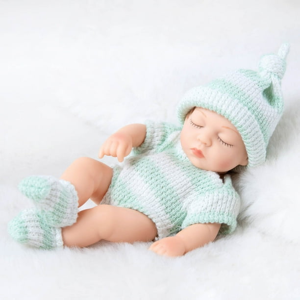 Muñeca bebé reborn realista de 18 cm con extremidades ajustables y piel de vinilo suave | Juguete de simulación realista para coleccionistas, accesorios de fotografía o regalo