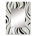 thumbnail image 2 of Designart "Zebra Elegance In Monochrome" Abstract Wall Mirror, Printed White Wall Mirror, Modern Bathroom Wall Mirror, Decorative Abstract Mirror - 24x32 Inch, 2 of 5