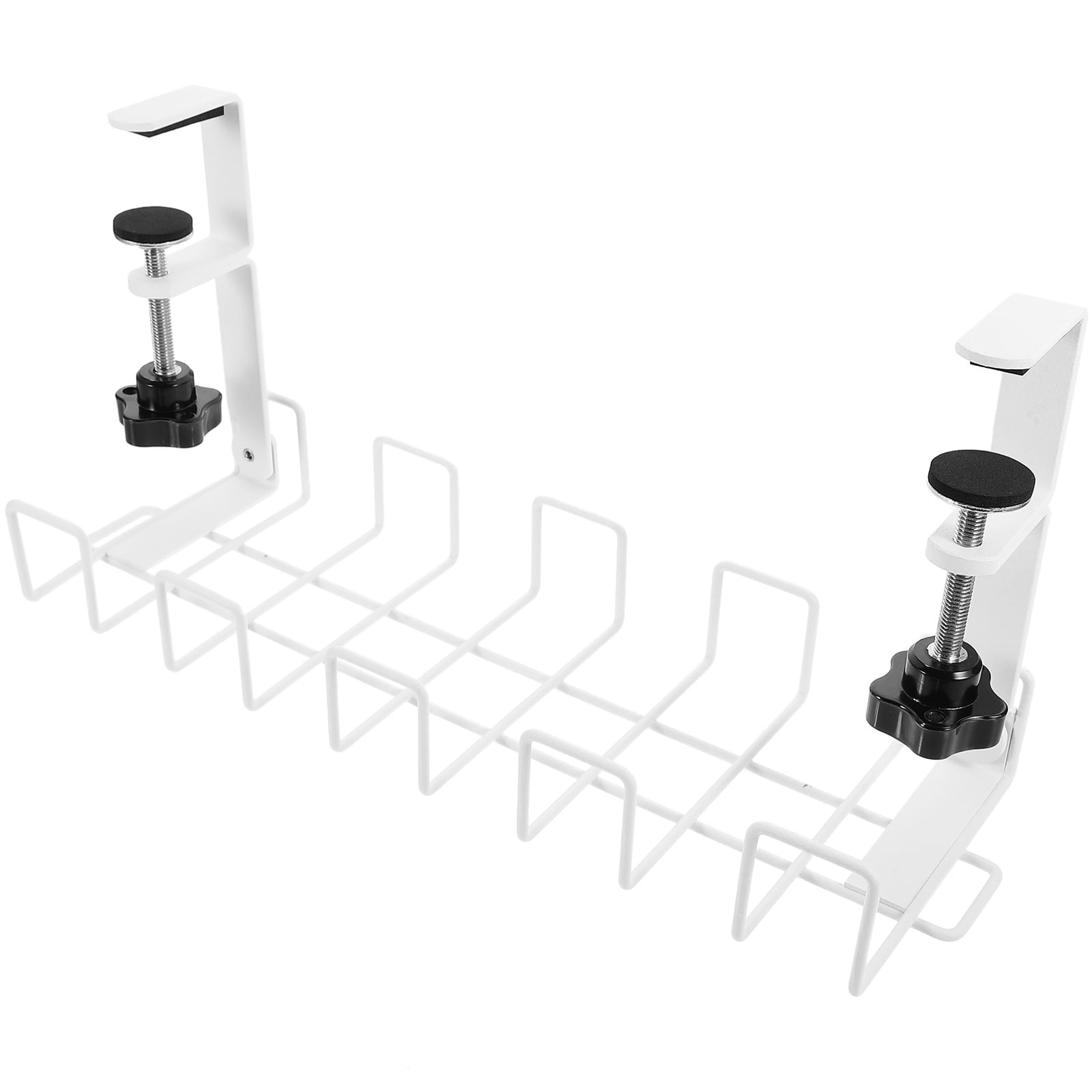 FRCOLOR Wires Office Supplies Cable Management Rack Desk Cable Shelf 36x11.5cm White