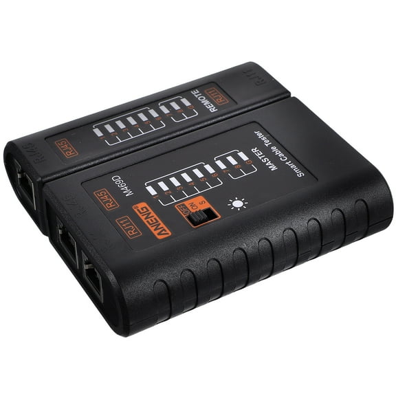 FELTECHELECTR Line Cables Checker Network Cable Tester Black Composite Material 1Set