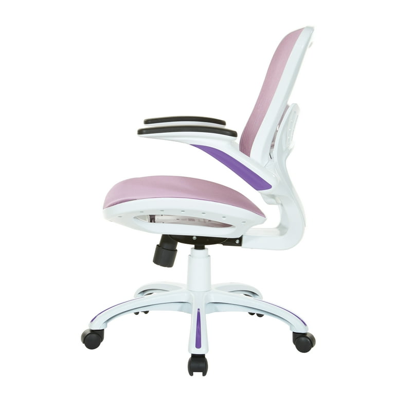 OSP Home Furnishings Riley Office Chair with Purple Mesh Seat and Back