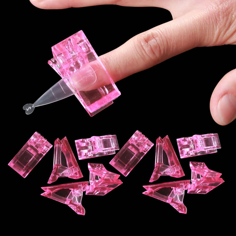 10 PCS Nail Tips Clip for Quick Building Polygel nail forms Nail clips for  polygel Finger Nail Extension UV LED Builder Clamps