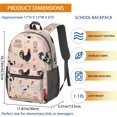 thumbnail image 3 of Rooster and Text Pink Pattern 17" School Backpacks for Teens,Waterproof Oxford Fabric,S-Shape Padded Straps for School,Travel,Hiking,Camping, 3 of 6