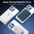 thumbnail image 4 of Magnetic for iPhone 15 Pro Case Magsafe Clear with Invisible Stand Kickstand Plating 10FT Shockproof Soft Rubber Protective Phone Case (Blue), 4 of 12