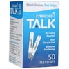 Embrace Talk Blood Glucose Test Strips, 50 ea