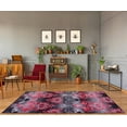 thumbnail image 2 of Ladole Rugs Everest Collection Milan Classic Damask Style Soft Beautiful Area Rug Carpet in Black and Red, 4x6(3'11" x 5'7", 120cm x 170cm), 2 of 5
