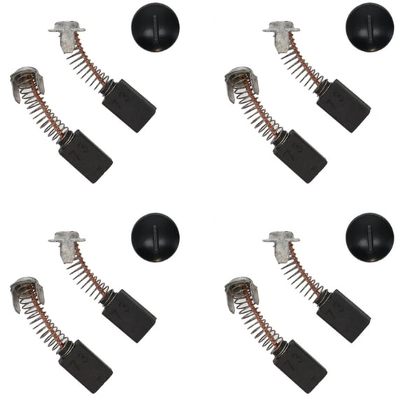 Metabo HPT 999-073 Carbon Brush Set and 945-161 Brush Cap Replacement Tool Parts (4-Pack)
