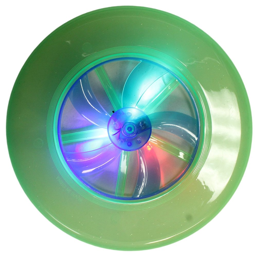 9 Inch Light Up Flying Disc (Choice of Color) (Green), 9 Inch Flying