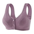 thumbnail image 1 of Timegard Bras for Women Front Closure Button Lace Full Coverage Support Comfy Wirefree Daily Bras, 1 of 4