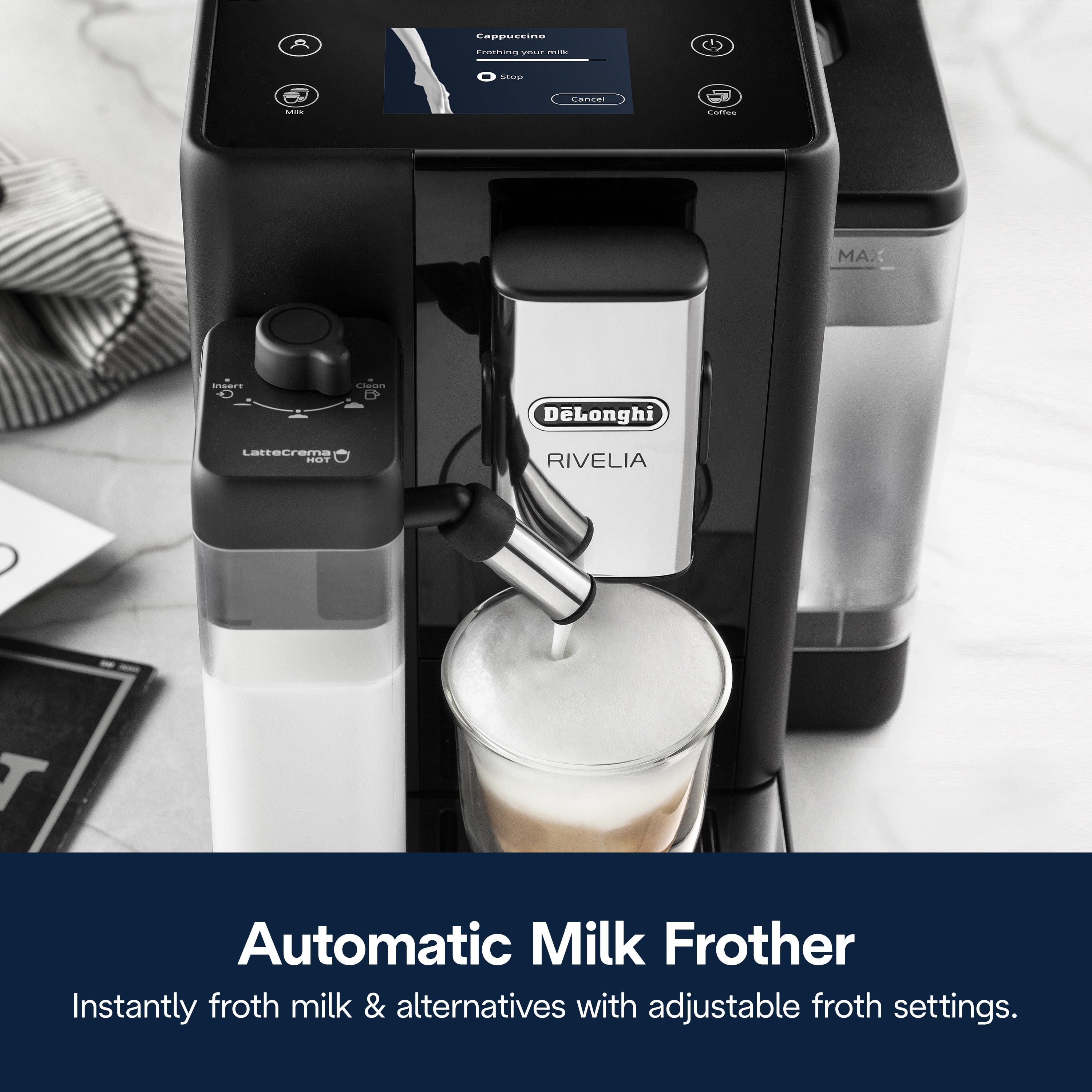 Rivelia Fully Automatic Espresso Machine, Black