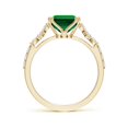 thumbnail image 2 of ANGARA Lab Grown 2.85 Ct Emerald-Cut Emerald Side Stone Engagement Ring for Women in 14K Yellow Gold (Size-10x8mm) | May Birthstone, Anniversary, Jewelry Gift for Women | Lab-Grown Emerald Ring, 2 of 8