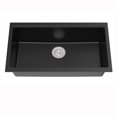 thumbnail image 1 of Kraus 31 Inch Rectangle Corner Undermount Single Bowl Black Onyx Kitchen Sink, 1 of 5