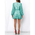 thumbnail image 7 of Asyoly Womens Dresses Lace Wrap Mini Dress V Neck Puff Sleeve A-Line Dress Flowy Floral Dress with Bow-Knot Belt, 7 of 7