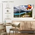thumbnail image 4 of Elephant Stock Banff Hot Air Balloons Wall Art - Horizontal Multi Panel Canvas - Living Room Wall Decor - Places Multi Panel - Green And Blue Decor - 23" x 14", 4 of 4